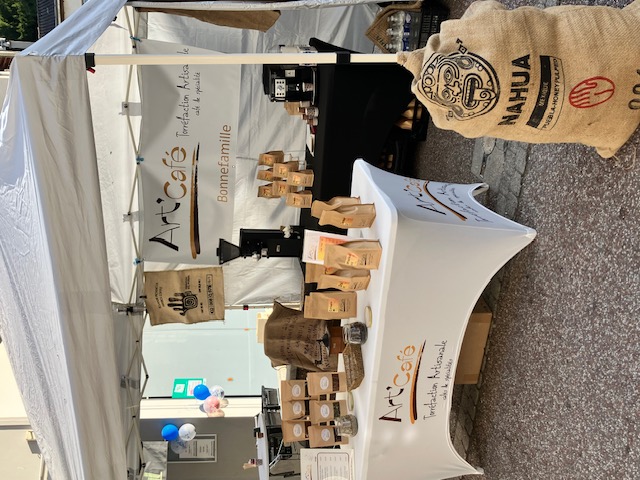 Stand Art'Café sur un marché